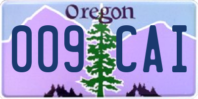 OR license plate 009CAI