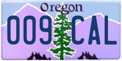 OR license plate 009CAL