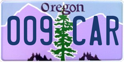 OR license plate 009CAR