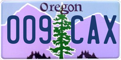OR license plate 009CAX