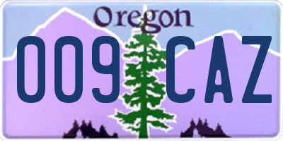 OR license plate 009CAZ