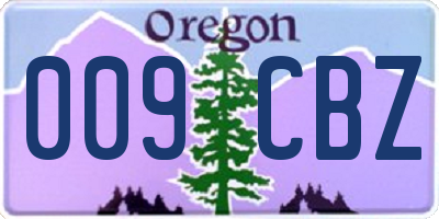 OR license plate 009CBZ