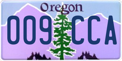 OR license plate 009CCA