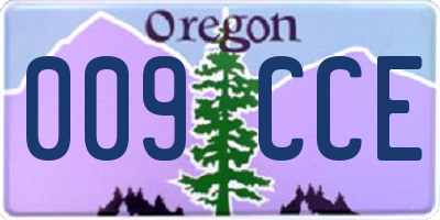 OR license plate 009CCE