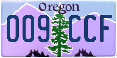 OR license plate 009CCF
