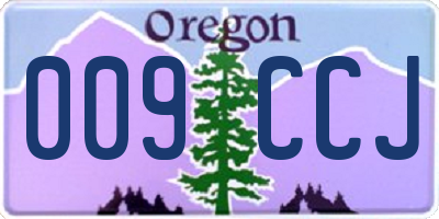 OR license plate 009CCJ