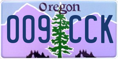 OR license plate 009CCK
