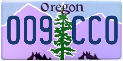 OR license plate 009CCO