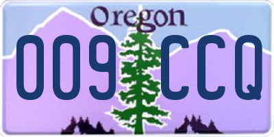 OR license plate 009CCQ