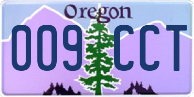 OR license plate 009CCT