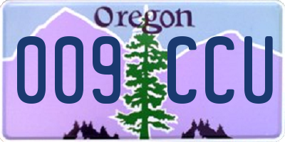OR license plate 009CCU