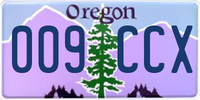 OR license plate 009CCX