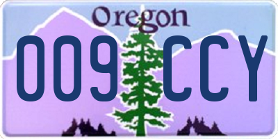 OR license plate 009CCY