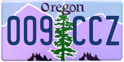 OR license plate 009CCZ