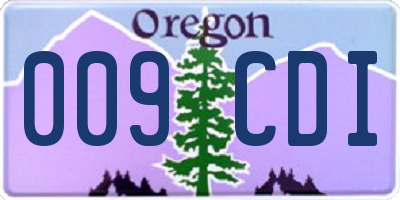 OR license plate 009CDI