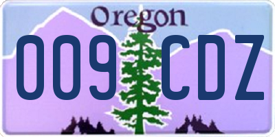 OR license plate 009CDZ