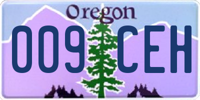 OR license plate 009CEH