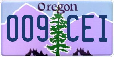 OR license plate 009CEI
