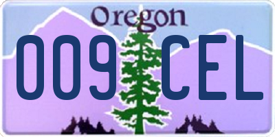 OR license plate 009CEL