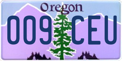 OR license plate 009CEU