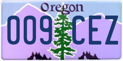 OR license plate 009CEZ