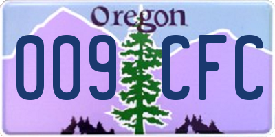 OR license plate 009CFC