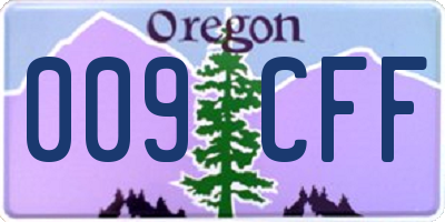 OR license plate 009CFF