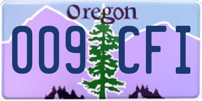 OR license plate 009CFI