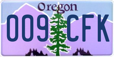 OR license plate 009CFK