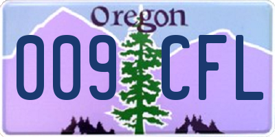 OR license plate 009CFL