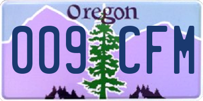 OR license plate 009CFM