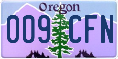 OR license plate 009CFN