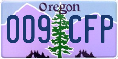 OR license plate 009CFP