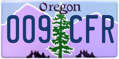 OR license plate 009CFR