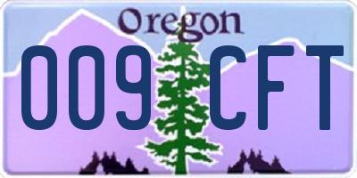 OR license plate 009CFT