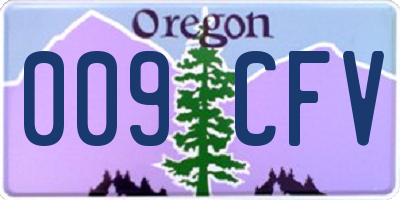 OR license plate 009CFV