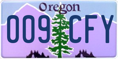 OR license plate 009CFY