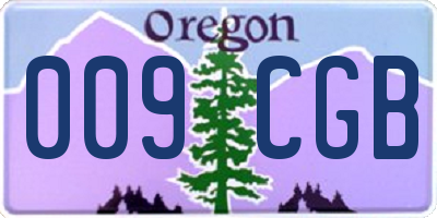 OR license plate 009CGB