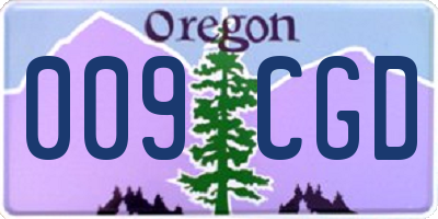 OR license plate 009CGD