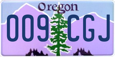 OR license plate 009CGJ