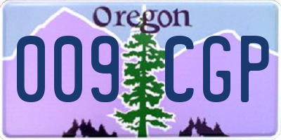 OR license plate 009CGP