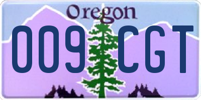 OR license plate 009CGT
