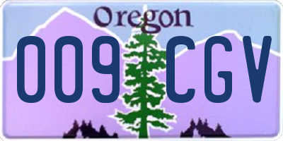 OR license plate 009CGV