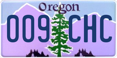 OR license plate 009CHC