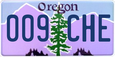 OR license plate 009CHE
