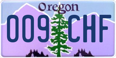 OR license plate 009CHF