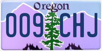 OR license plate 009CHJ