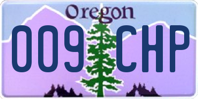 OR license plate 009CHP