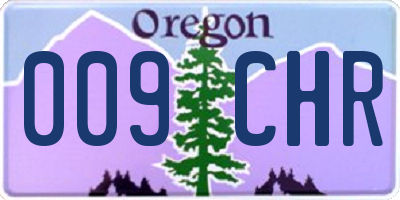 OR license plate 009CHR