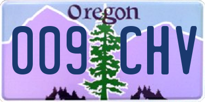 OR license plate 009CHV